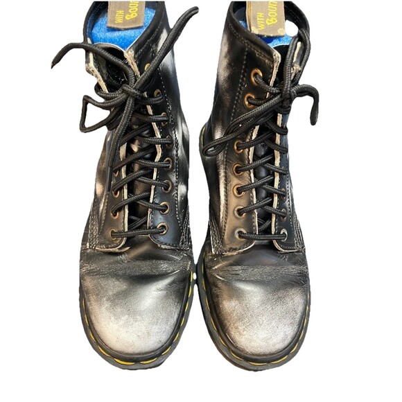 Dr. Martens 1460 Made in England Vintage Black Leather 8 Eye Boots US 7 - Picture 10 of 16